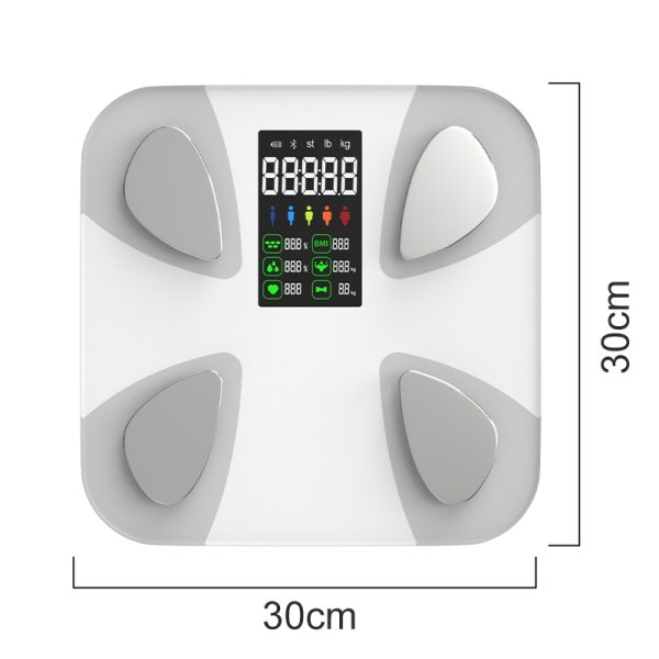 Z&J Weight Scale, Smart Scale with 8-in-1 VA Display, High-precision Bathroom Digital Scale for Measuring Weight Heart Rate BMI Body Fat Rate Multiple Body Composition Synchronization APP - Image 2